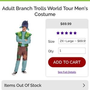 Trolls branch costume